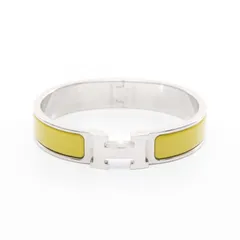エルメス HERMES バングル クリッククラックPM イエロー/シルバー ステンレススチール クリックH レディース Used Aのサムネイル
