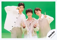 【中古】生写真(ジャニーズ) Snow Man/深澤辰哉・ラウール・渡辺翔太/横型・膝上/アルバム「Snow Labo. S2」MV＆ジャケ写オフショット/公式生写真