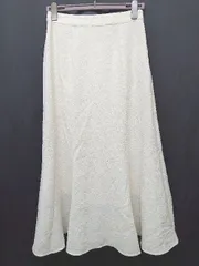 ◇ LOWRYS FARM ローリーズファーム シンプル ロング マーメイド スカート サイズL ホワイト レディース P  【1407260013334】