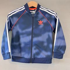adidas アディダス PRIME GREEN トラックジャケット ジャージ ネイビー 紺 タイダイ柄 ベビー キッズ 90cm