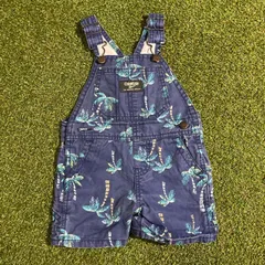 KIDS古着 90s オシュコシュ OSHKOSH ヤシの木柄　総柄 オーバーオール　9M