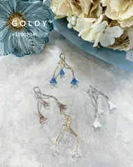 【SALE】GOLDY/ゴールディ/ドローイング ライン フラワー ピアス/アクセサリー/1230204