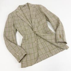 46e9 L.B.M.1991 エルビーエム1991 2B リネンジャケット アンコン テーラードジャケット サイズ48 アイボリー メンズ 男性用 ドレス ジャケット