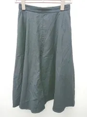 ◇ anatelier アナトリエ シンプル 無地 膝下丈 フレア スカート サイズ38 ネイビー レディース P  【1407260012184】