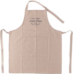 [Fast Shipping] Fuji Boeki Biscuit Apron, 65cm Wide x 0.2cm Thick x 80cm Long, Washable, Adjustable in 3 Positions, with Pockets, Cafe Style, Salt & Pepper, 71951