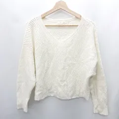 ◇ ⊇ COCO DEAL　ココディール アルパカ素材 長袖 ニット サイズ2 アイボリー系 レディース E  【1409100010893】