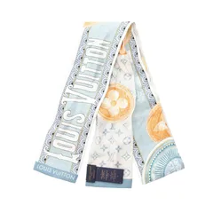 ルイ・ヴィトン LOUIS VUITTON スカーフ バンドー モノグラム M77179 ホワイト系 シルク バンドー レディース Used B