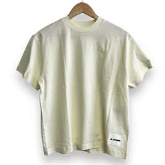 美品 JIL SANDER+ ジルサンダープラス 半袖 クルーネック Tシャツ カットソー M オフホワイト キナリ レディース 古着 中古 USED