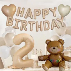 NEW♡大人気 くすみカラー バルーン セット【バースデイパーティー　デコレーションセット】誕生日飾り　韓国風　バースデーパーティー飾り　風船　１歳　２歳　３歳　４歳　５歳　６歳　7歳　８歳　９歳　くすみ