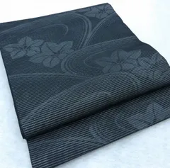 〔楽布〕P33887　美品！　夏物　喪服用　絽　名古屋帯　未使用仕立上がり品　ｔ