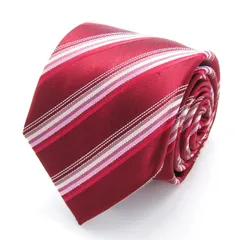 パーフェクトスーツ ブランド ネクタイ シルク ストライプ柄 PO メンズ レッド P.S.FA 【中古】