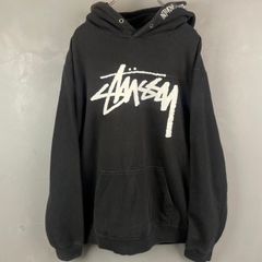 STUSSY Logo Printed Hoodie Black ステューシー ロゴプリント パーカー フーディー ブラック 黒 L