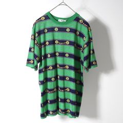 美品 セリーヌ CELINE ヴィンテージ 半袖 Tシャツ 総柄 38 グリーン レディース 正規品 4-ZL022