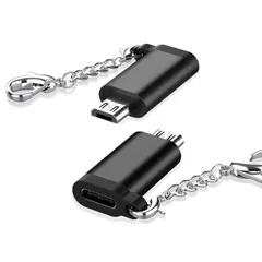 【在庫セール】C C to to Micro Micro USB USB 変換コネクタ Type (2個セット)充電コネクター Type スマホ 56Kレジス 充電 急速充電/データー転送/ データ伝送 変換アダプタ 軽量タイプ(ブラック)RuiMi