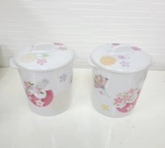 お正月　和柄　食器　2個セット　茶碗蒸し　お茶　蓋付きコップ　ポーセラーツ