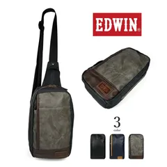 全3色 EDWIN エドウイン レザー×デニム ボディバッグ ワンショルダーバッグ