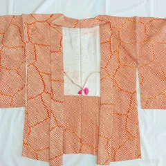 はしもと屋☆ 総絞り羽織 コート 正絹 リメイク 素材◇u4832gy