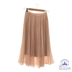 ☆美品 UNIQLO ユニクロ ボトムス ロングスカート プリーツ レース ウエストゴム レディース ピンク S 901-10679 送料無料 古着