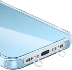 SPILOOPS ストラップホルダー 2口ダブルリング 極薄0.4mm ステンレス製 充電干渉なし 回転防止 落下・紛失防止(アイボリーホワイト)