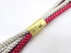 【一輝堂】【着物】 和装小物 帯締め 帯締 未使用品 丸組 銀糸 r7w03-936のサムネイル