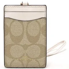 【新品 未使用】コーチ カードケース COACH アウトレット  ペイトン シグネチャー ランヤード IDケース / カードケース  F63274 IMDQC