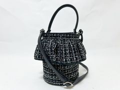 setsuko sagittaire セツコ サジテール ２WAYバッグ ハンドバッグ ショルダーバッグ ツイード ブラック ピンク 美品