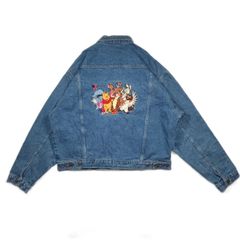 XXLsize Disney store Pooh denim jacket 2398025 ディズニー ストアー