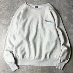 00s Champion 企業 ロゴ 刺繍 リバースウィーブ スウェット トレーナー XL / 00年代 オールド チャンピオン 霜降り グレー