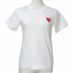 プレイコムデギャルソン PLAY COMME des GARCONS カットソー AD2013 Tシャツ 半袖 ワンポイント ワッペン クルーネック XS 白 ホワイト X