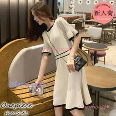 シャツワンピース レディース 40代 きれいめ ニットワンピース 春夏新作 半袖ワンピース ボーダー レション Aラインスカートオシャレ韓国風