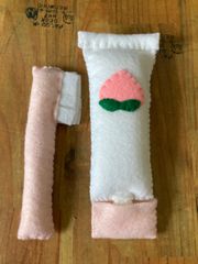 フェルト歯磨きセット　もも味