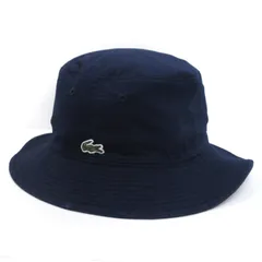 ラコステ LACOSTE リバーシブル バケットハット サファリハット ロゴ ブラック ネイビー 帽子のサムネイル