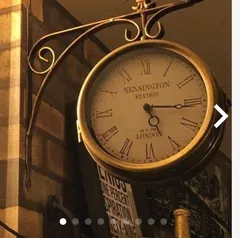 両面 掛け時計 ☆ アンティーク調 ☆ レア 時計 高級 ロココ ブラウン 茶