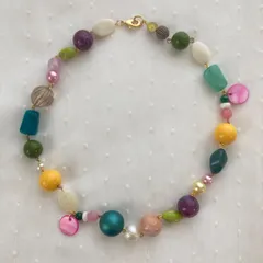 カラフルビーズネックレス