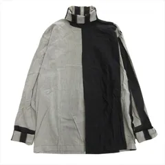 イッセイミヤケメン vitage ISSEY MIYAKE MEN 80's バイカラー ハイネック カットソー ロング 長袖 Tシャツ 筆タグ オールド ビンテージ ヴィンテージ アーカイブ M グレー 黒 ブラック メンズのサムネイル