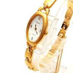 【稼働品　美品】SEIKO　腕時計　TISSE 　2E20‐7110　チェーン付　2針　ゴールド