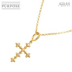 アーカー AHKAH ダイヤ 0.22ct ネックレス 45cm K18 YG イエローゴールド 750 クロス Cross Necklace 90235182