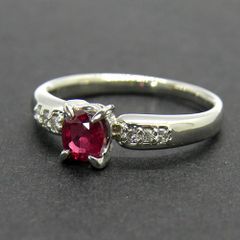 Pt900 プラチナ リング 指輪 ルビー 約0.34ct 高級 9号 - メルカリ