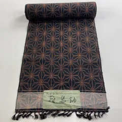 染　絹100% 日本製　カラフル刺繍　反物　生地　リメイク生地 コットンサザンクロス生地 抜染加工 椿花絣文様生地の通販|ノムラ