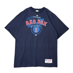 Majestic MLB Tシャツ 半袖Tシャツ Red Sox マジェスティック レッドソックス Tシャツ 野球 ネイビー Lサイズ