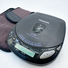 【動作未完全】Panasonic ポータブルCDプレーヤー SL-S370 ブラック ケース付 通電確認済み 読み込み不良 ジャンク 現状品