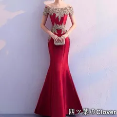 【美品・未使用新品】お花のデザインがオシャレで華やかなオフショル イブニングドレス