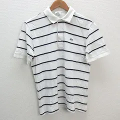 z■ナイキ/NIKE GOLF DRY-FIT 半袖ポロシャツ/ゴルフウエア/402460【L】白黒/men's/120【中古】■