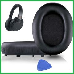『人気商品』ヘッドホンカバー イヤークッション ヘッドホン交換用 SONY イヤーパッド WH-1000XM3 ヘッドフォンに適用 音漏れ防止  プロテインレザー ツール付き １ペア入れ