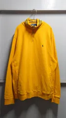 90’s Polo Ralph Lauren “Reverse Type” リブライン ハーフジップスウェット L