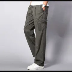 メンズ カーゴパンツ ロングパンツ ロング丈 パンツ ズボン 作業ズボン 作業着 ボトムス ゆったり かっこいい カジュアル 無地 おしゃれ 体型カバー着痩せ 春 秋 メンズファッションfenshuai03