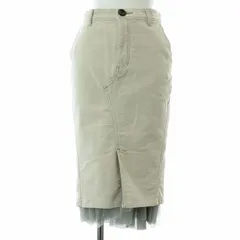 ヴェロフォンナ Re.Verofonna タグ付き タイトスカート ロング ミモレ チュール ドッキング 36 S アイボリー /KL