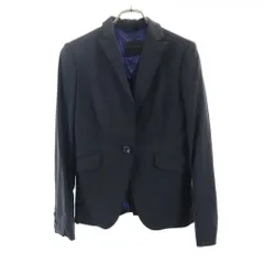 トゥモローランド ウールブレンド テーラードジャケット 38 ブラック TOMORROWLAND レディース