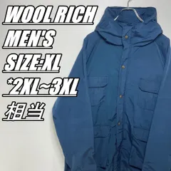 【US古着・80’s】WOOL RICH ウールリッチ マウンテンパーカー ナイロンジャケット　メンズ　サイズ表記XL　2XL～3XL相当　ネイビー