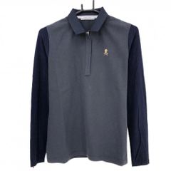 PEARLY GATES - 【超美品】パーリーゲイツ ナイロンジップパーカー 黒 ロゴ地模様 薄手 ポケッタブル 収納袋付 レディース 0(S) ゴルフウェア PEARLY GATES PEARLY GATES 【超美品】パーリーゲイツ ナイロンジップパーカー